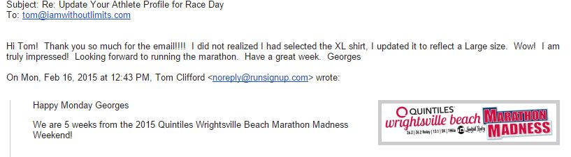 Sample Pre-Race Email – RunSignup Blog